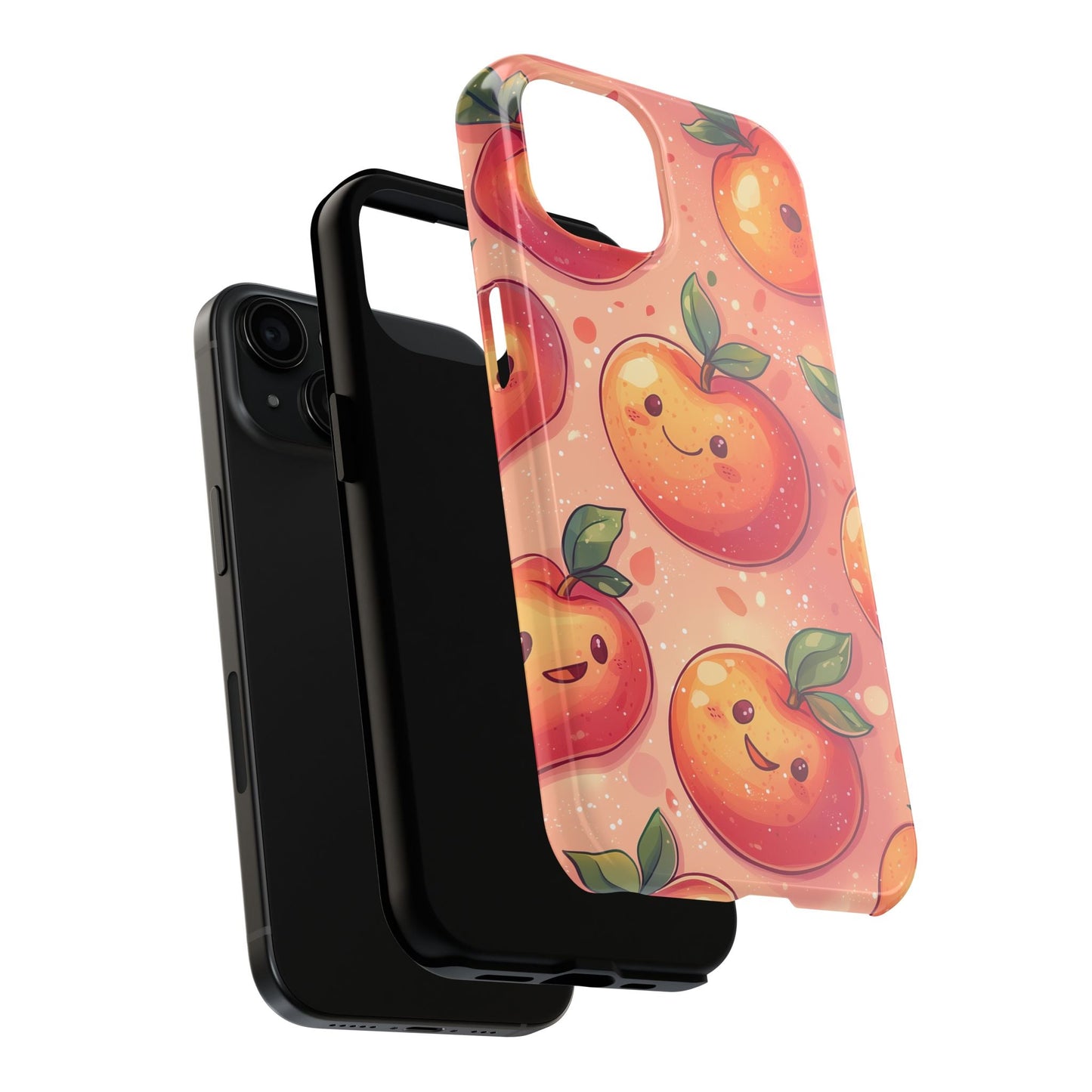 Cute Kawaii Peach iPhone Case – Durable Matte Finish, Slim & Lightweight Design - BOGO Cases