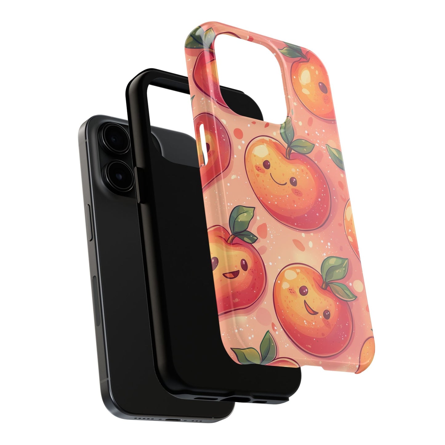 Cute Kawaii Peach iPhone Case – Durable Matte Finish, Slim & Lightweight Design - BOGO Cases