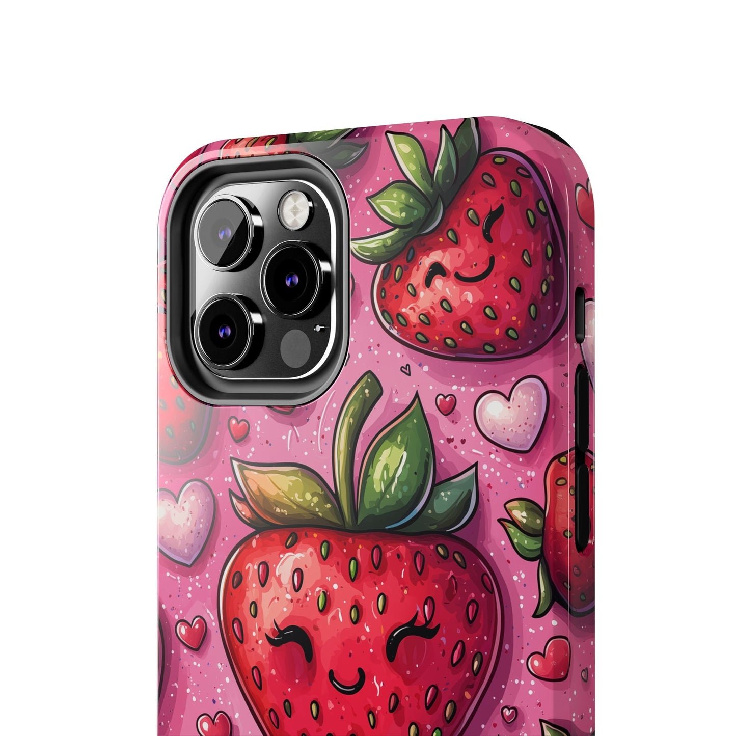 Cute Strawberry Kawaii iPhone Case – Fun Pink Design - BOGO Cases