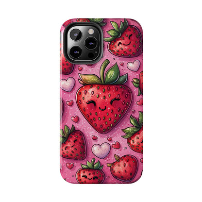 Cute Strawberry Kawaii iPhone Case – Fun Pink Design - BOGO Cases