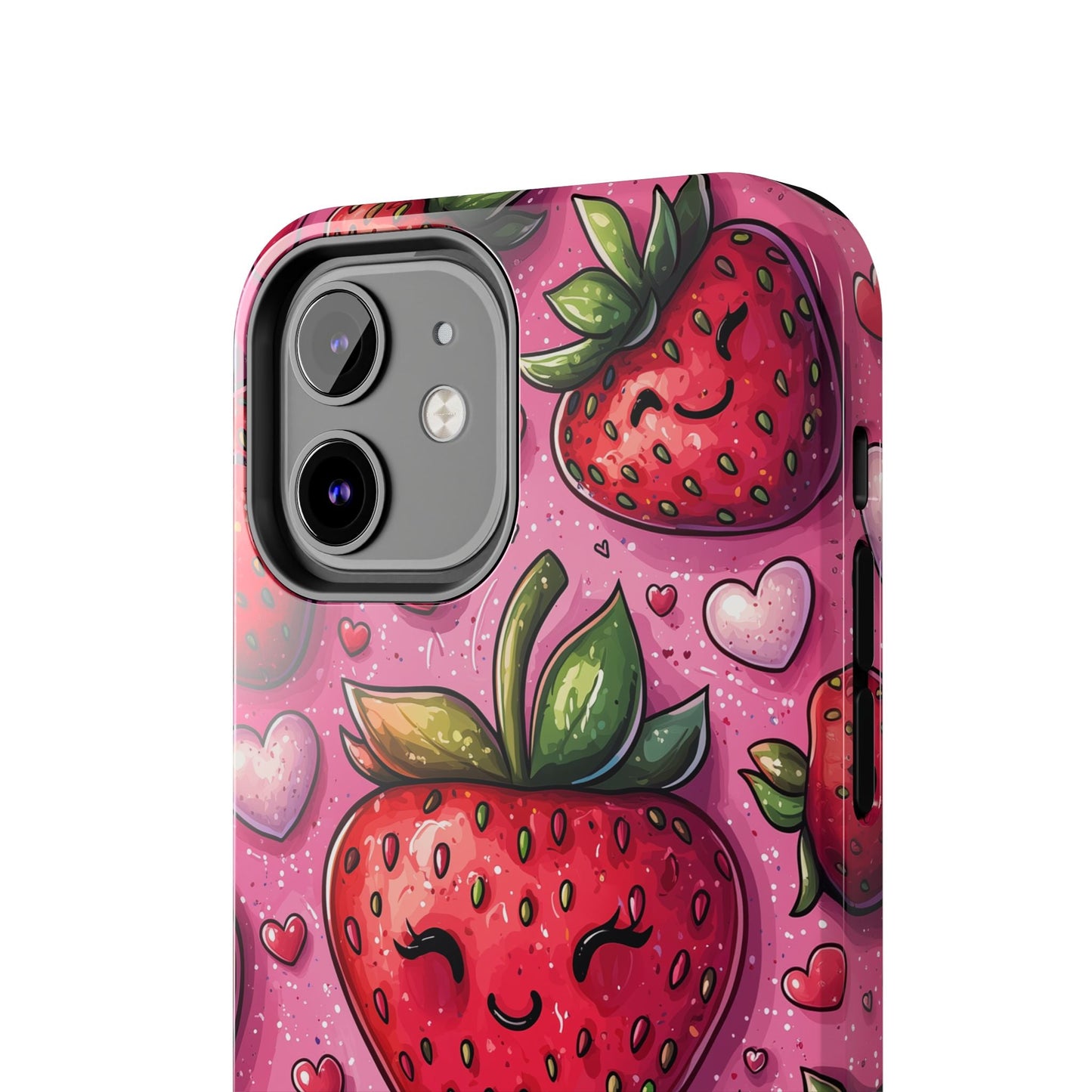 Cute Strawberry Kawaii iPhone Case – Fun Pink Design - BOGO Cases