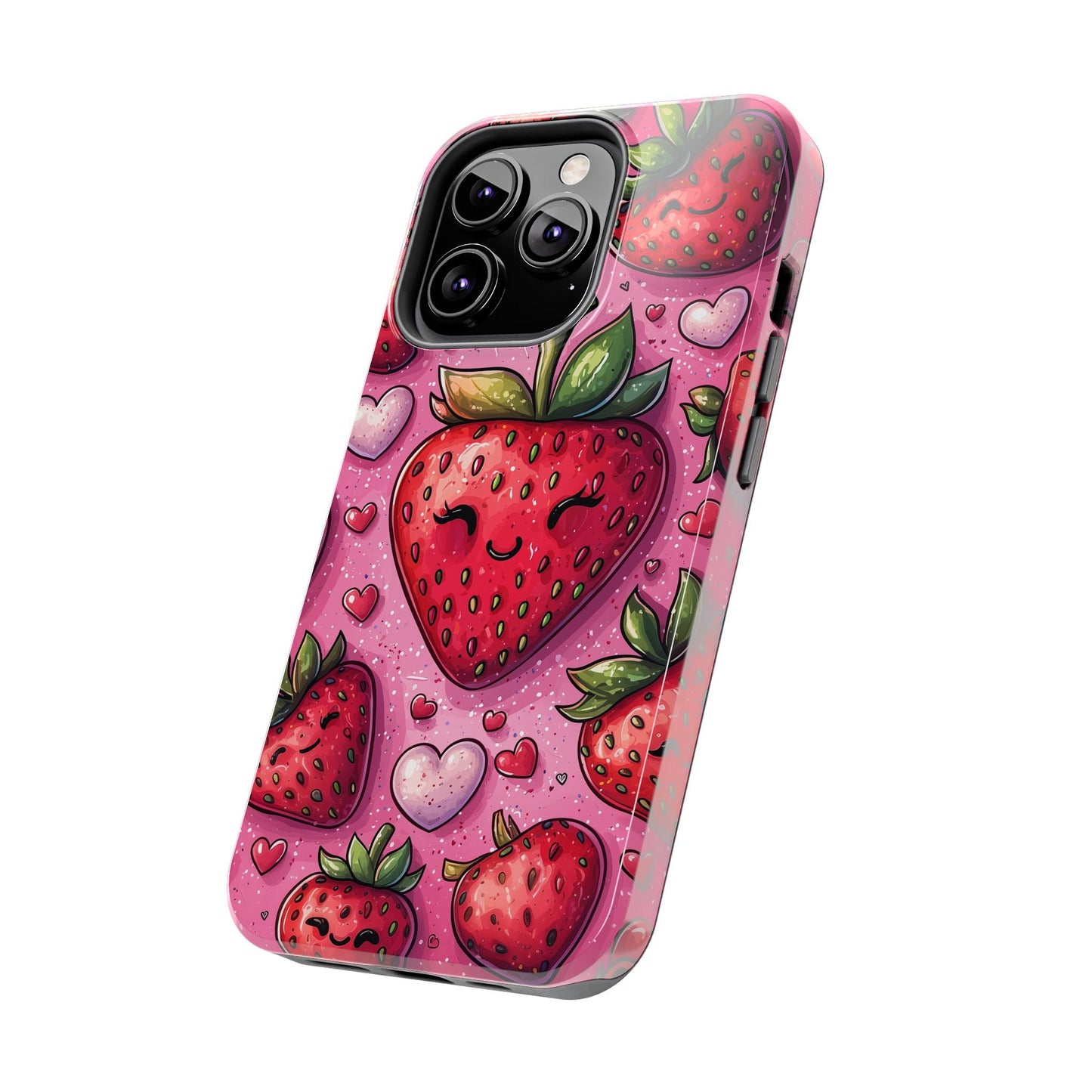 Cute Strawberry Kawaii iPhone Case – Fun Pink Design - BOGO Cases