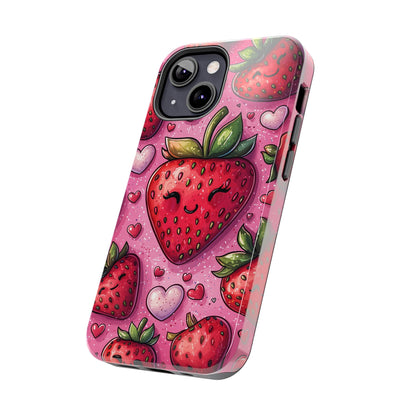 Cute Strawberry Kawaii iPhone Case – Fun Pink Design - BOGO Cases