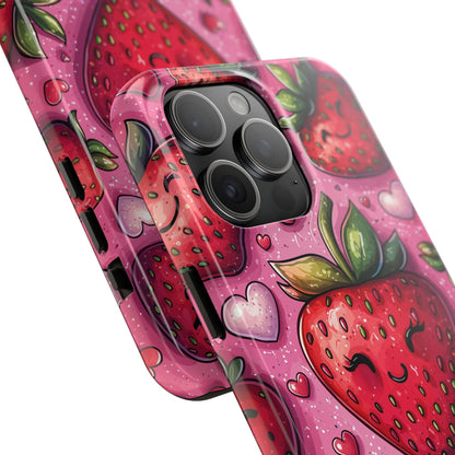 Cute Strawberry Kawaii iPhone Case – Fun Pink Design - BOGO Cases