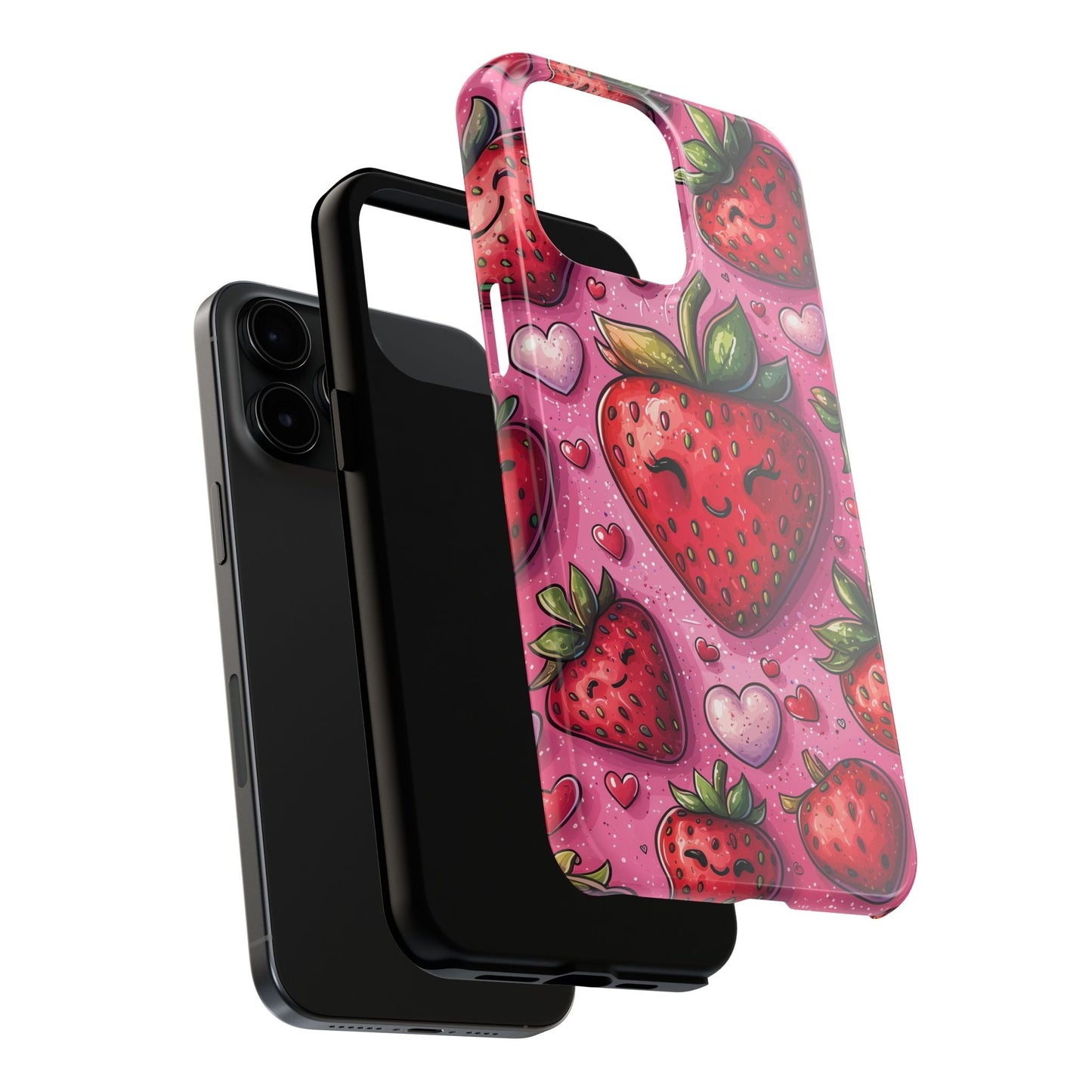 Cute Strawberry Kawaii iPhone Case – Fun Pink Design - BOGO Cases