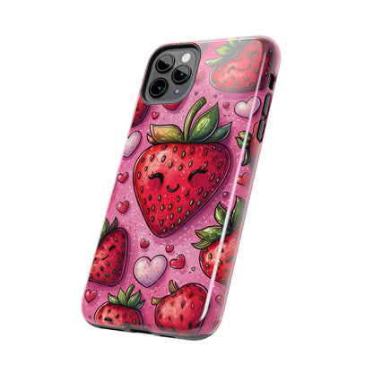 Cute Strawberry Kawaii iPhone Case – Fun Pink Design - BOGO Cases