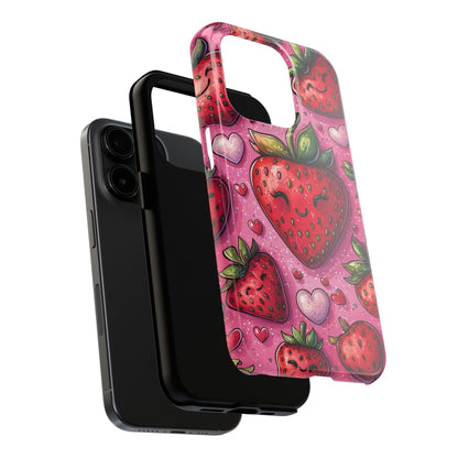 Cute Strawberry Kawaii iPhone Case – Fun Pink Design - BOGO Cases