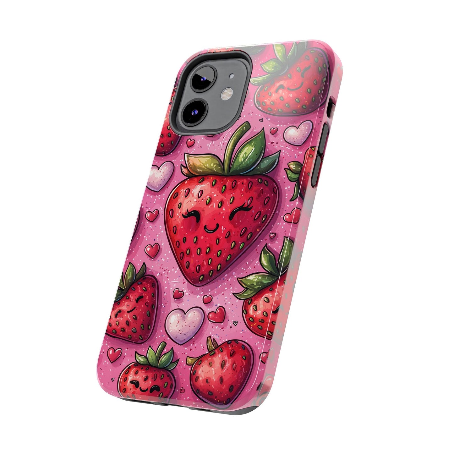 Cute Strawberry Kawaii iPhone Case – Fun Pink Design - BOGO Cases