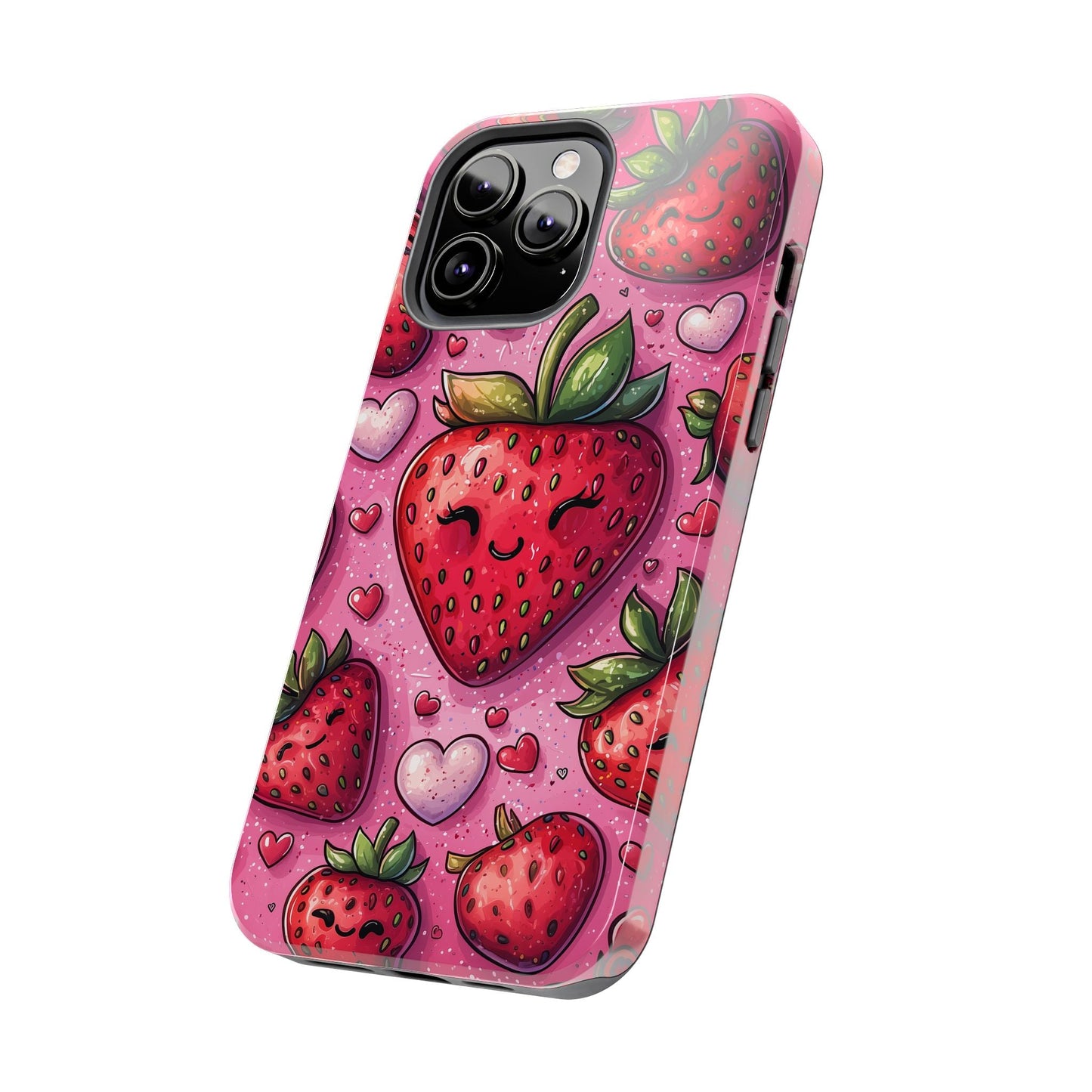 Cute Strawberry Kawaii iPhone Case – Fun Pink Design - BOGO Cases