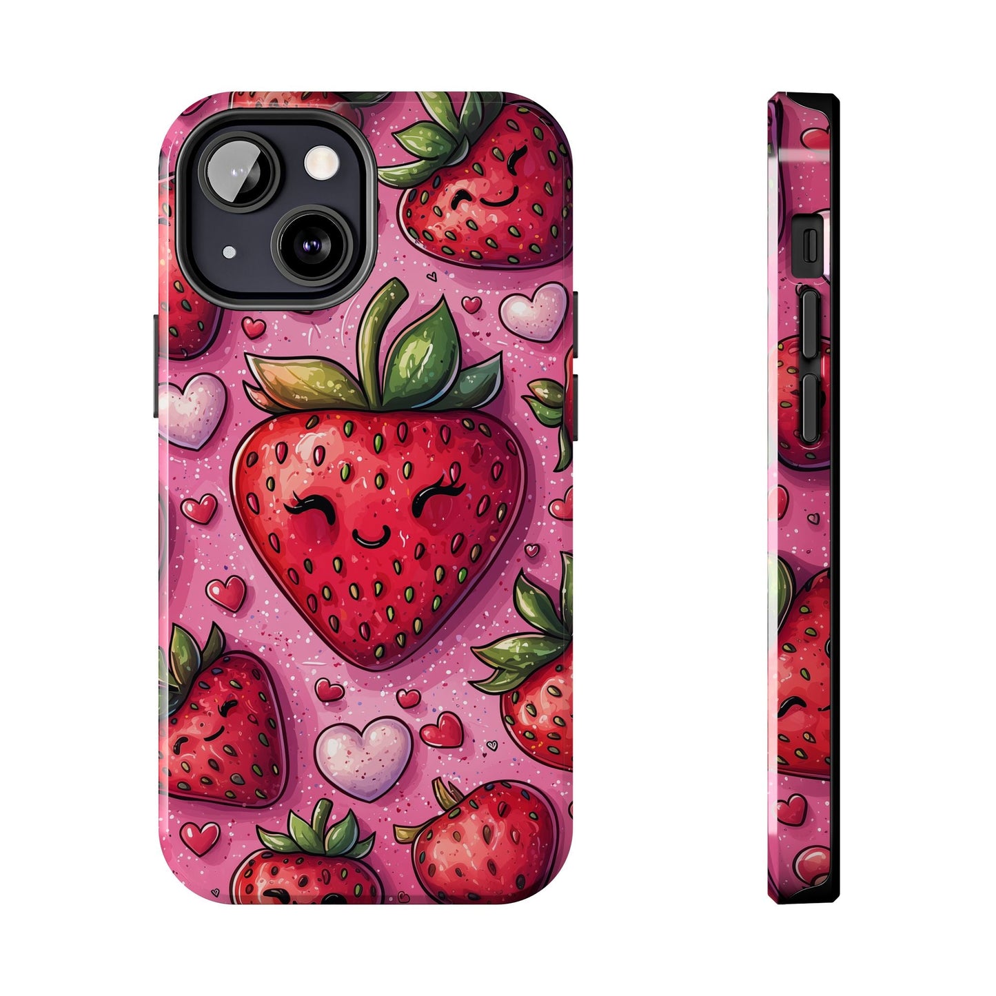 Cute Strawberry Kawaii iPhone Case – Fun Pink Design - BOGO Cases