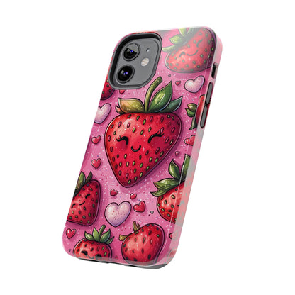 Cute Strawberry Kawaii iPhone Case – Fun Pink Design - BOGO Cases