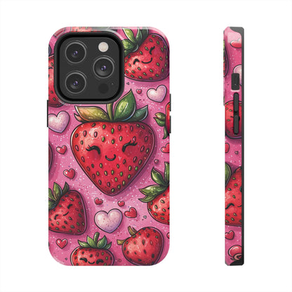 Cute Strawberry Kawaii iPhone Case – Fun Pink Design - BOGO Cases