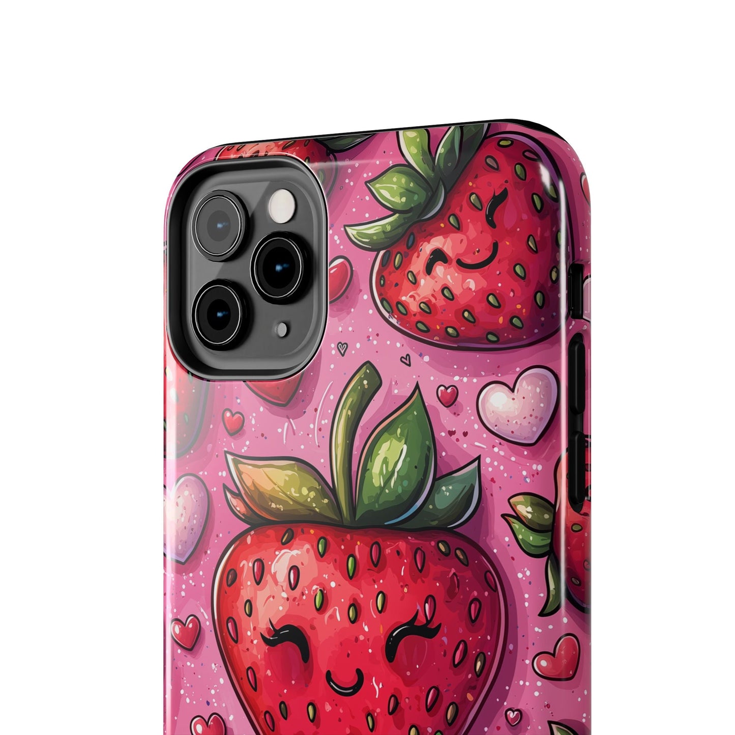 Cute Strawberry Kawaii iPhone Case – Fun Pink Design - BOGO Cases