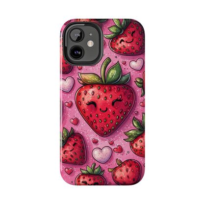 Cute Strawberry Kawaii iPhone Case – Fun Pink Design - BOGO Cases