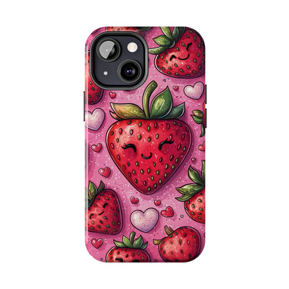 Cute Strawberry Kawaii iPhone Case – Fun Pink Design - BOGO Cases