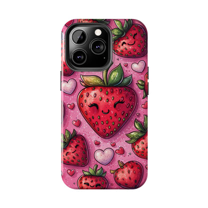 Cute Strawberry Kawaii iPhone Case – Fun Pink Design - BOGO Cases