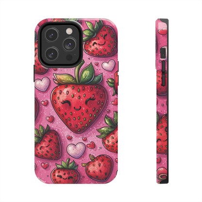 Cute Strawberry Kawaii iPhone Case – Fun Pink Design - BOGO Cases