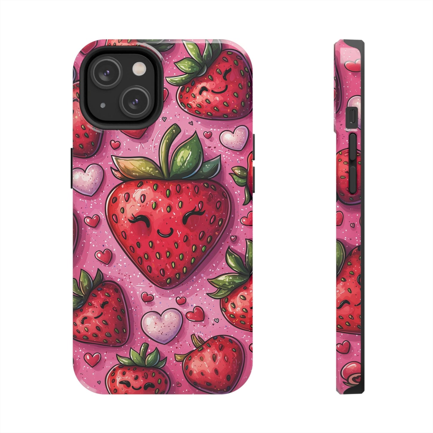 Cute Strawberry Kawaii iPhone Case – Fun Pink Design - BOGO Cases