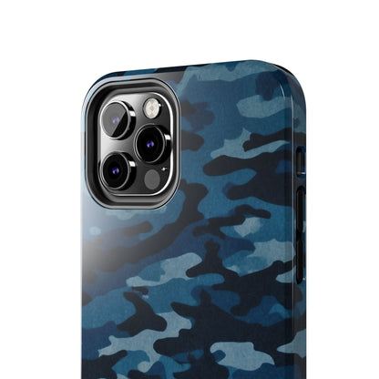 Dark Blue Camouflage – Stylish and Durable iPhone Case for Everyday Use - BOGO Cases