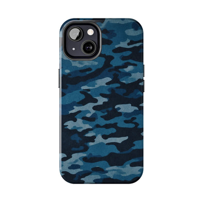 Dark Blue Camouflage – Stylish and Durable iPhone Case for Everyday Use - BOGO Cases