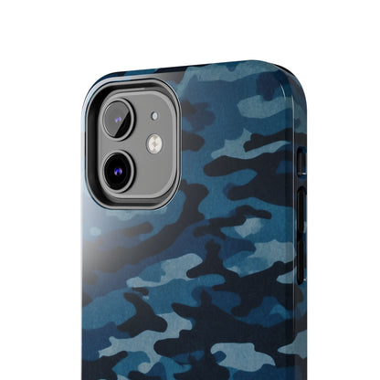 Dark Blue Camouflage – Stylish and Durable iPhone Case for Everyday Use - BOGO Cases