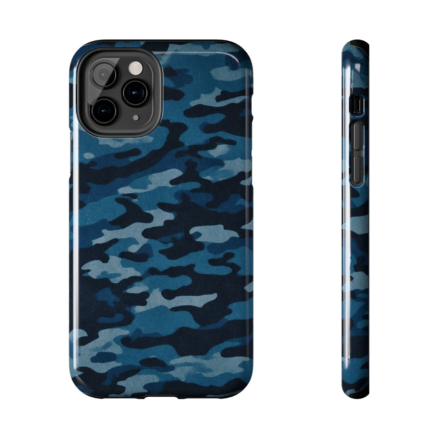 Dark Blue Camouflage – Stylish and Durable iPhone Case for Everyday Use - BOGO Cases