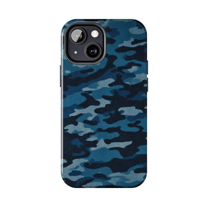 Dark Blue Camouflage – Stylish and Durable iPhone Case for Everyday Use - BOGO Cases