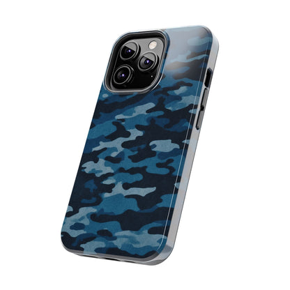 Dark Blue Camouflage – Stylish and Durable iPhone Case for Everyday Use - BOGO Cases
