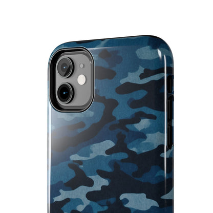Dark Blue Camouflage – Stylish and Durable iPhone Case for Everyday Use - BOGO Cases