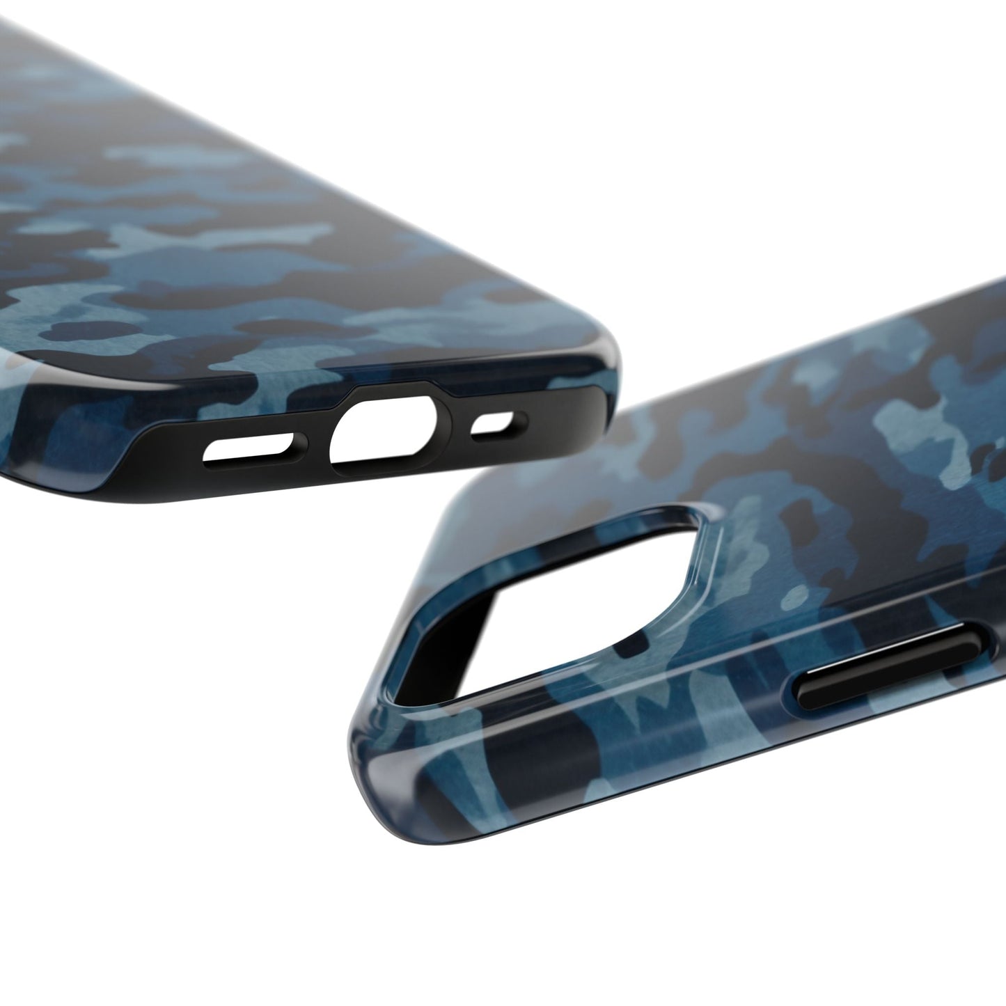 Dark Blue Camouflage – Stylish and Durable iPhone Case for Everyday Use - BOGO Cases