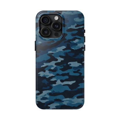 Dark Blue Camouflage – Stylish and Durable iPhone Case for Everyday Use - BOGO Cases