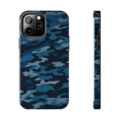 Dark Blue Camouflage – Stylish and Durable iPhone Case for Everyday Use - BOGO Cases