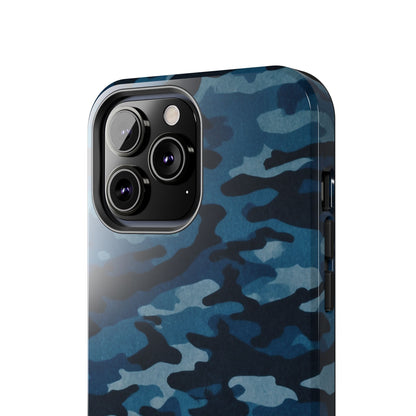Dark Blue Camouflage – Stylish and Durable iPhone Case for Everyday Use - BOGO Cases