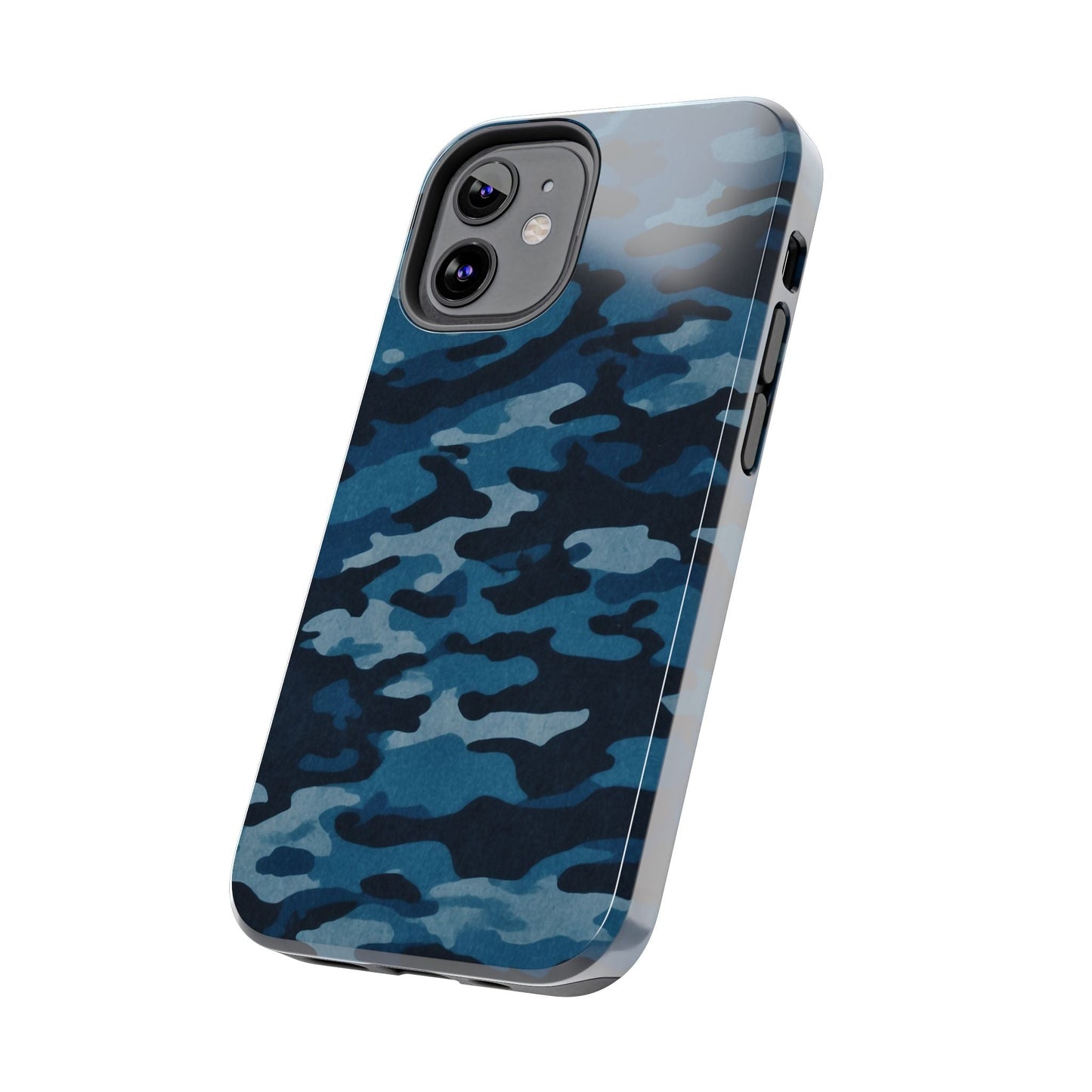 Dark Blue Camouflage – Stylish and Durable iPhone Case for Everyday Use - BOGO Cases