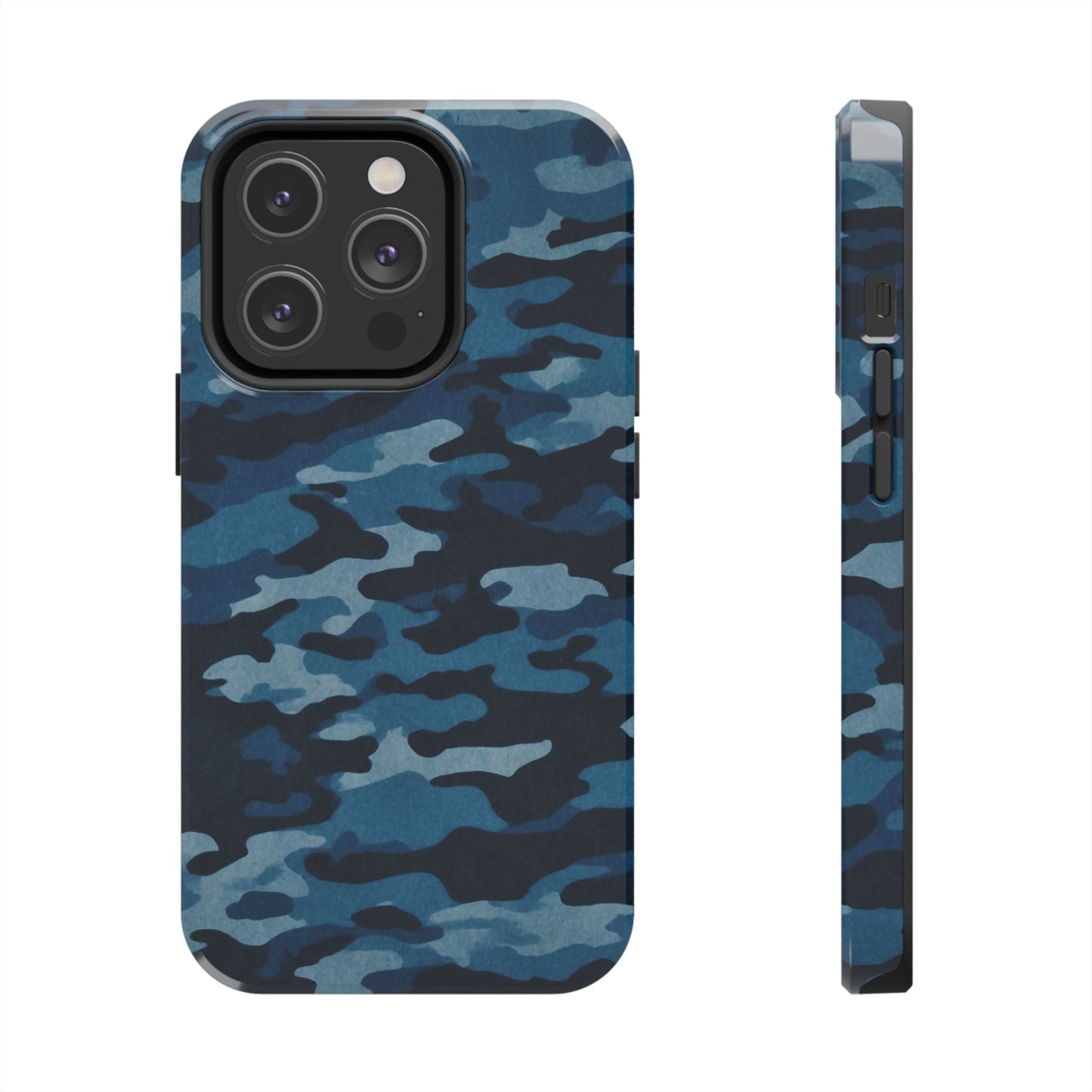Dark Blue Camouflage – Stylish and Durable iPhone Case for Everyday Use - BOGO Cases