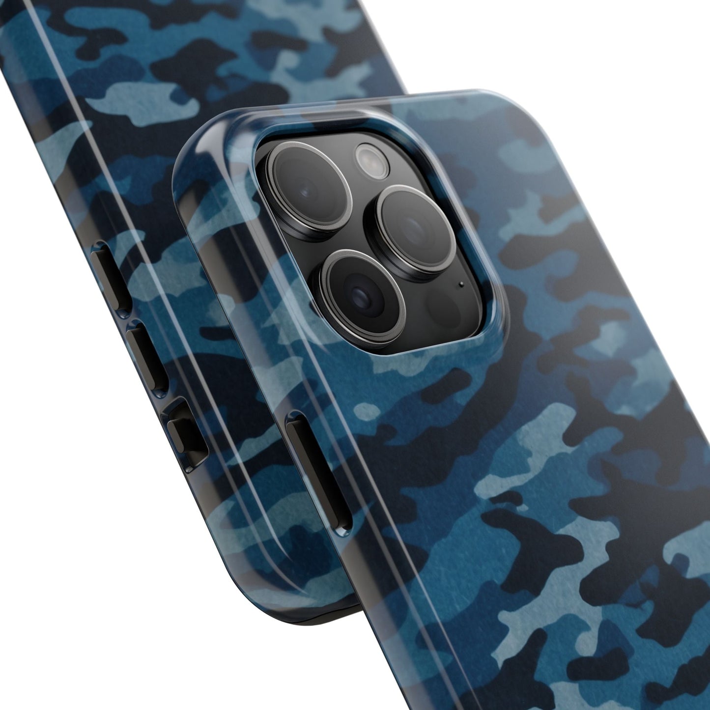 Dark Blue Camouflage – Stylish and Durable iPhone Case for Everyday Use - BOGO Cases