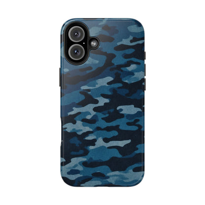 Dark Blue Camouflage – Stylish and Durable iPhone Case for Everyday Use - BOGO Cases