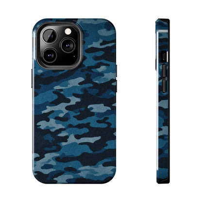 Dark Blue Camouflage – Stylish and Durable iPhone Case for Everyday Use - BOGO Cases