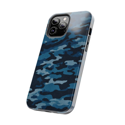 Dark Blue Camouflage – Stylish and Durable iPhone Case for Everyday Use - BOGO Cases