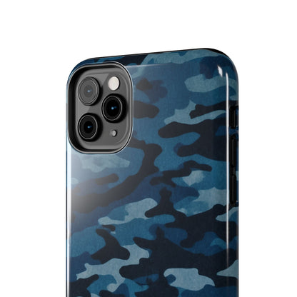 Dark Blue Camouflage – Stylish and Durable iPhone Case for Everyday Use - BOGO Cases