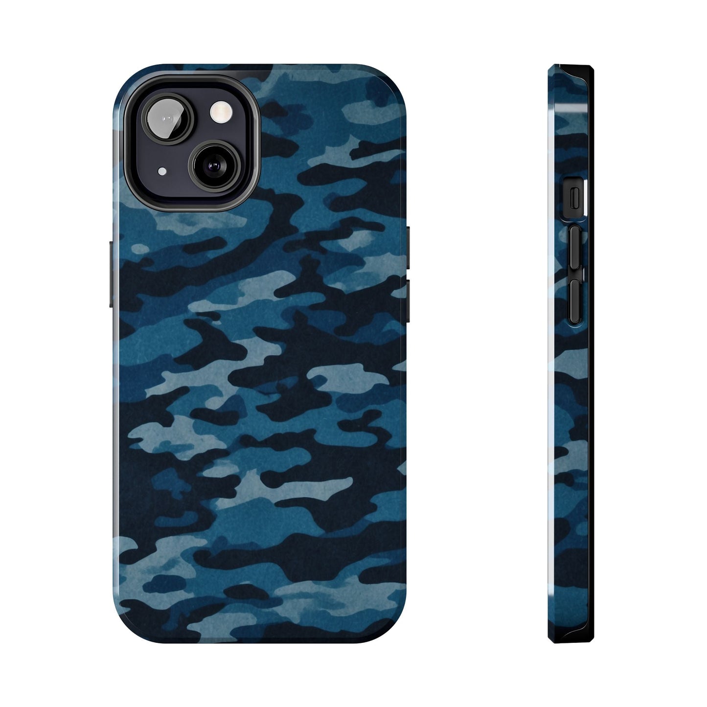 Dark Blue Camouflage – Stylish and Durable iPhone Case for Everyday Use - BOGO Cases