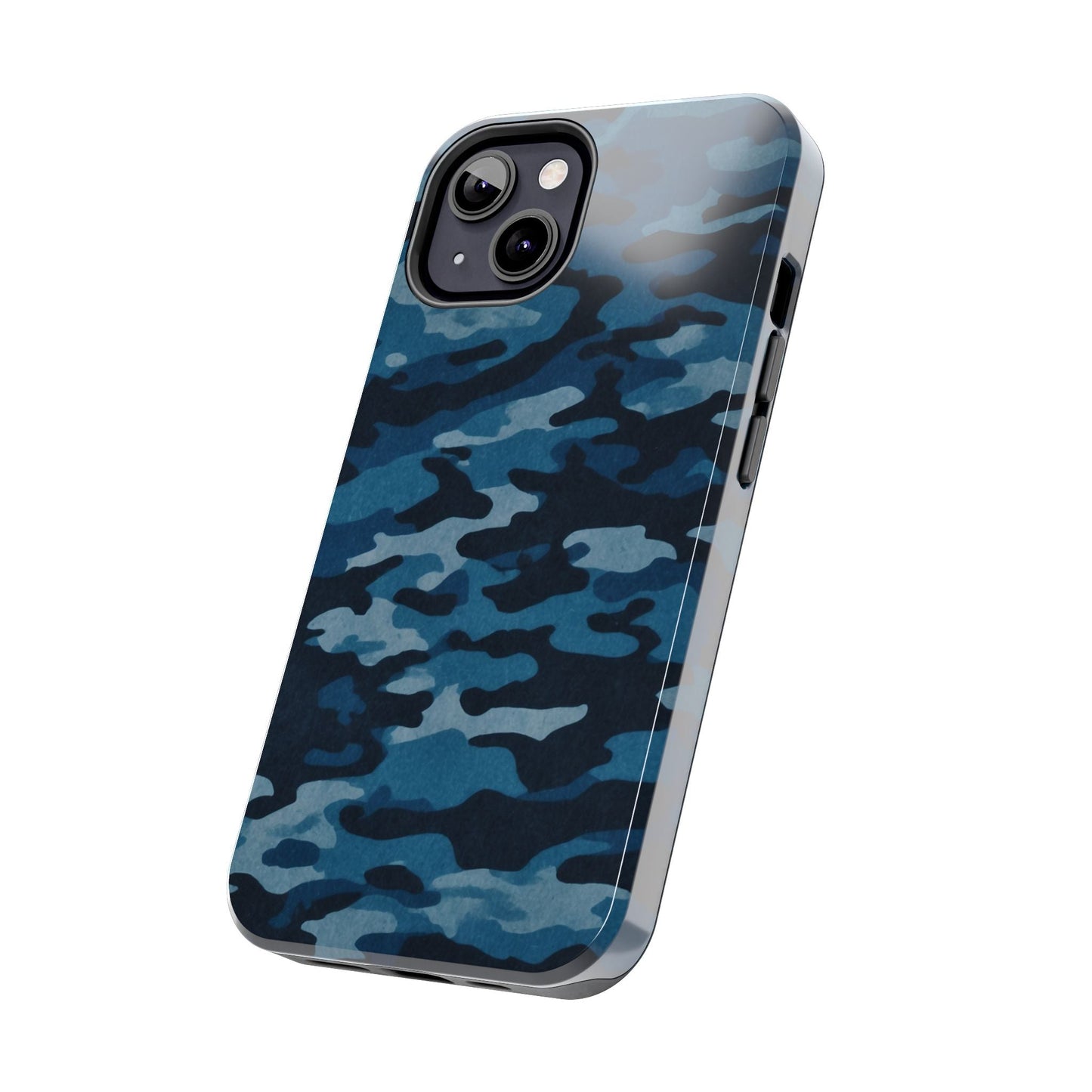 Dark Blue Camouflage – Stylish and Durable iPhone Case for Everyday Use - BOGO Cases