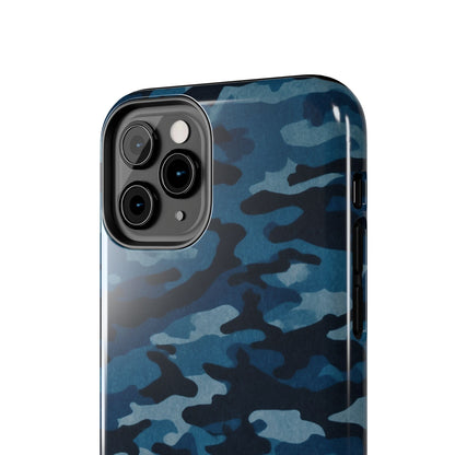 Dark Blue Camouflage – Stylish and Durable iPhone Case for Everyday Use - BOGO Cases