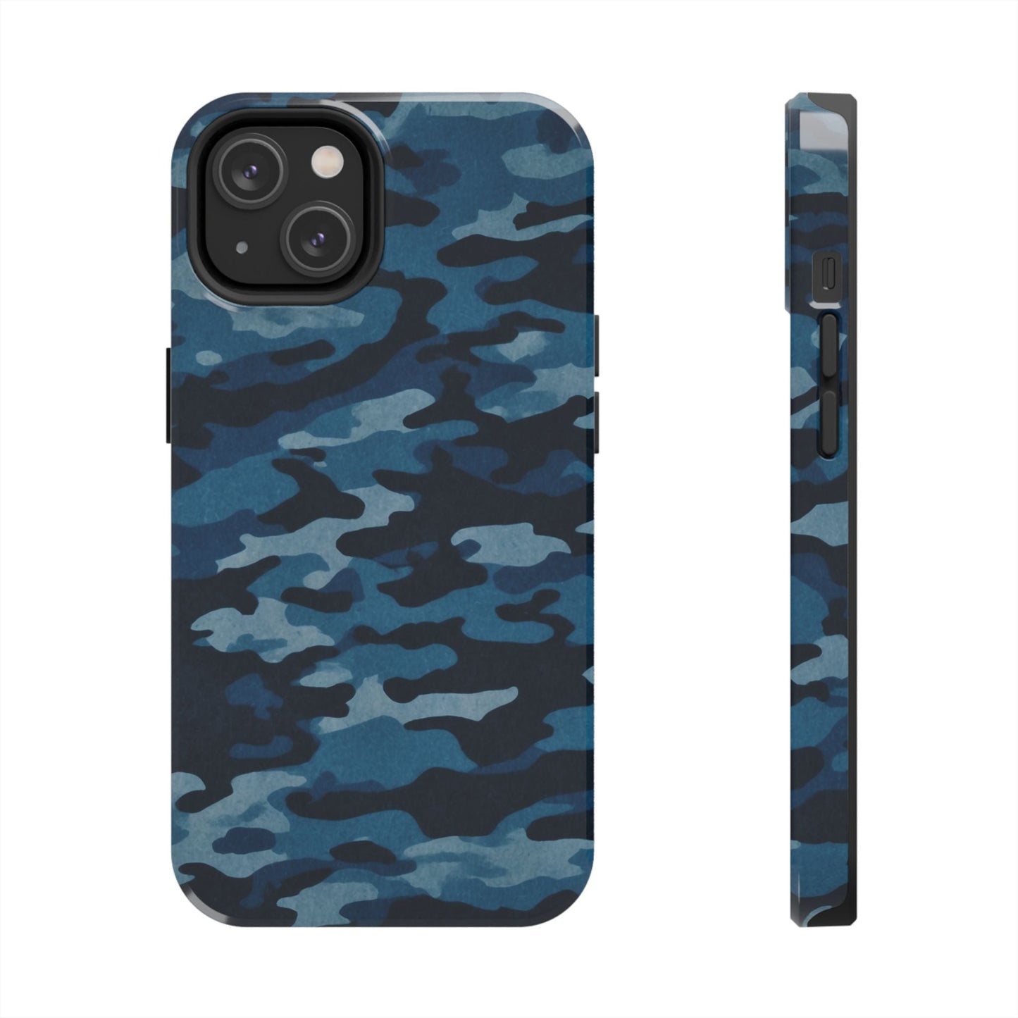 Dark Blue Camouflage – Stylish and Durable iPhone Case for Everyday Use - BOGO Cases