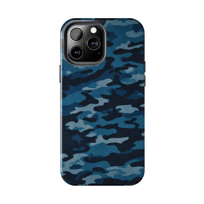 Dark Blue Camouflage – Stylish and Durable iPhone Case for Everyday Use - BOGO Cases