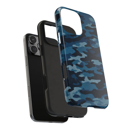 Dark Blue Camouflage – Stylish and Durable iPhone Case for Everyday Use - BOGO Cases