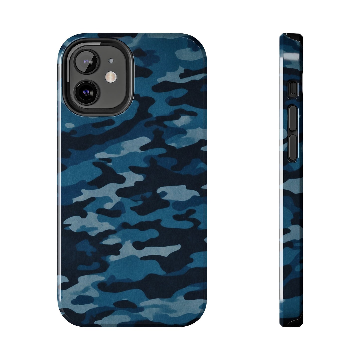 Dark Blue Camouflage – Stylish and Durable iPhone Case for Everyday Use - BOGO Cases