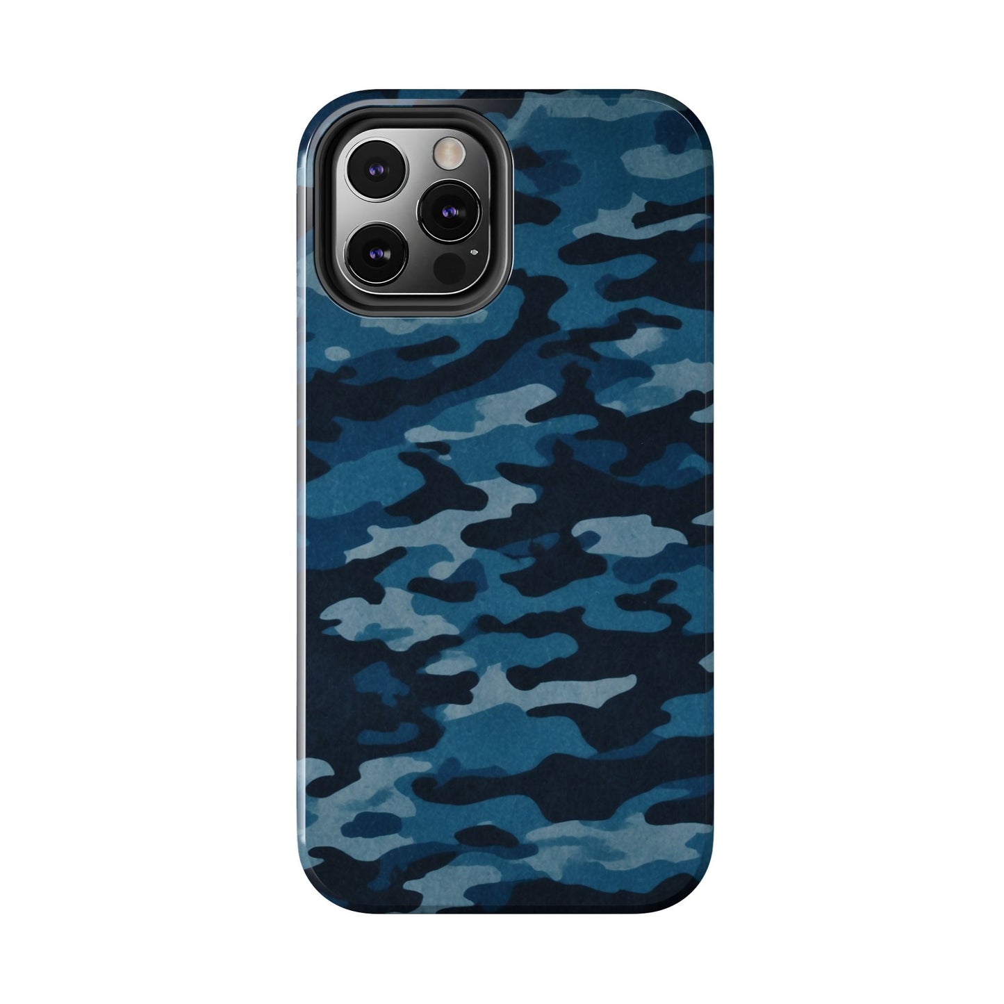 Dark Blue Camouflage – Stylish and Durable iPhone Case for Everyday Use - BOGO Cases