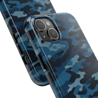 Dark Blue Camouflage – Stylish and Durable iPhone Case for Everyday Use - BOGO Cases