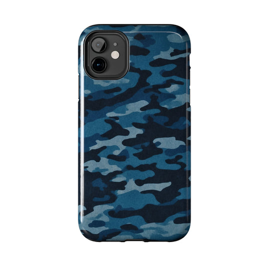Dark Blue Camouflage – Stylish and Durable iPhone Case for Everyday Use - BOGO Cases